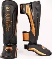 Venum Elite Evo Shinguards - Juodas/Bronze