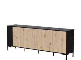 Cama Meble Komoda - Cama Merci 200 X 40 X 74 Cm, Juoda/Artisano Ąžuolas