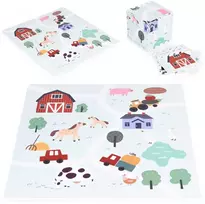Didelis EVA putų kilimėlis vaikams Ūkis 90,5x90,5 cm 21 el. ECOTOYS