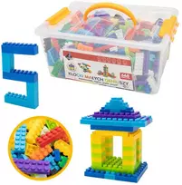 LITTLE GENIUS BLOCKS RINKINYS, KONSTRUKCINĖS PLOKŠTELĖS, 668 ELEMENTAI. ASKATO DOVANA