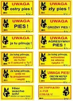 Dingo Įspėjamoji metalinė lentelė - ''Dėmesio, piktas šuo!''