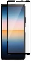 Panzer Sony Xperia 10 III pilnai priglundantis stiklas, juodas