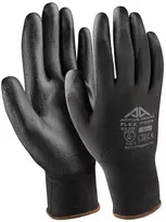 Active Gear Juodos poliuretano pirštinės L 12vnt.