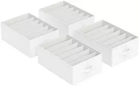 Songmics Drabužių dėžių 6 skyrių rinkinys iš 4 sulankstomų dalių