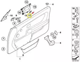 Bmw E36 Kairiojo Oro Pagalvės Dangtelis Originalus 51418225499