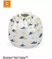 Stokke MuTable Storage Bag V2 - medvilninis žaislų krepšys | Debesys