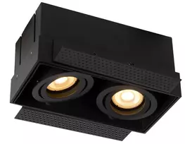 Lucide Užglaistomas šviestuvas TRIMLESS, 2xGU10, juodas
