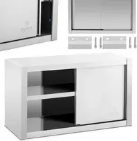 Royal Catering Maitinimo sieninė spinta su stumdomomis durimis, Plieninė, 100 x 45 x 60 cm