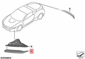 BMW I I8 I12 I15 priekinis kairės pusės Splitteris Originalus 51117947113