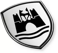 VAG Volkswagen Beetle Golf Dekoratyvinių folijų rinkinys Wolfsburg Crest Tikras satino juodos spalvos emblema 5C0064317ASXRW