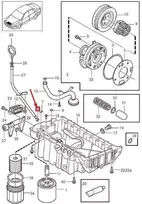 "Volvo C30 S40 V50 XC60 XC70" variklio alyvos matuoklio vamzdelio sandarinimo žiedas originalus 30637865