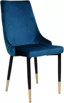 Vermont Velvet tamsiai mėlyna minkšta aksominė kėdė