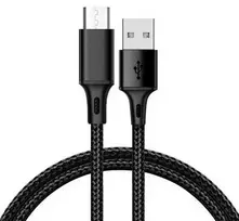 Oem Topt Kabelis TYPE 2 – USB į Micro USB – metal plugs QC 3.0 1 metras juodos spalvos