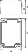 Elektro-Plast STRONG Hermetikos dėžutė n / t 88x64x42mm IP67 PHP -56 pilka (62.56)
