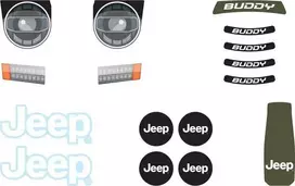 Berg Buddy 2.0 - lipdukų rinkinys Jeep