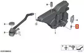 BMW priekinio stiklo plovimo siurblio filtras F40 F44 G20 G21 G29 Genuine 61669465516