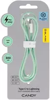 Oem Blavec laidas Candy pintas – Type C į Lightning – PD 20W 2,4A 3 metrai (CCA-CL24GN30) žalios spalvos