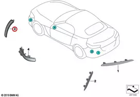 Bmw Z4 G29 30i M40i Kairysis Šoninis Žibintas Originalus 63147456341