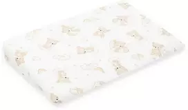 Pagalvės-pagalvėlės užvalkalas vežimėliui New Baby BASIC 59x37 cm meškiukas smėlio spalvos