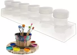 Oem Plastikinis indelis 8x3ml cirkoniui, dažams - sujungti uždari indai