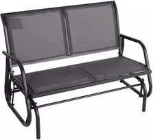 Outsunny Supamasis suolas su 2 sėdimomis vietomis - Pilka 120 x 70 x 85 cm