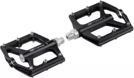 pedals FORCE STEEP 2 aliuminio, diameter bearings, juodas