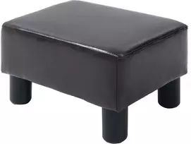 HOMCOM kojų atramos suoliukas, stačiakampis ottomanas, dirbtinė oda, iki 100 kg, rudas