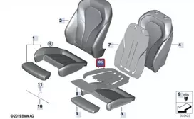 BMW Šildytuvas Sport Sėdžiui 5 F90 M5 52107387753 Originalus