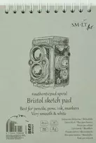 Smiltainis Bloknotas eskizams Bristol AUTHENTIC, A4, 185gr, 50 lapų, su spirale viršuje, kieta nugarėle
