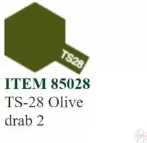 Tamiya TS-28 Olive Drab 2 purškiami dažai, 100 ml