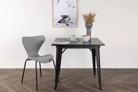 Venture Design Valgomasis stalas, Tempe, 80x80 cm, Juodas