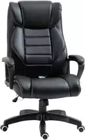 Vinsetto Ergonominė žaidimų kėdė, kompiuterio kėdė 6 vibracijos taškai - juoda