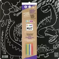 Strigo KOLOROWANKA FUNNY MAT Juodas 40x40 Dinozaury