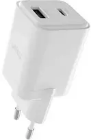 "Allity" sieninis įkroviklis GaN PD QC ATC-01-30WAC 1x USB-C 1x USB-A 30W baltas
