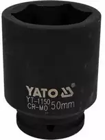 Yato 50 mm smūginis lizdas, 3/4 colio pavara, ilgo tipo, didelio apkrovos lizdas