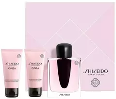 Set Shiseido: Ginza Eau De Parfum For Women, 50 ml + Ginza Moisturizing Losjonas kūnui, 50 ml + Ginza Cleansing Dušo želė For All Skin Types, 50 ml