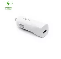 FIXED USB-C automobilinis įkroviklis, 18W, baltas (EOL)