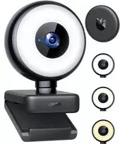 WEMISS CM-A2 Stream serija su žiedine lempute Full HD interneto kamera su 1/3" CMOS jutikliu juodos spalvos