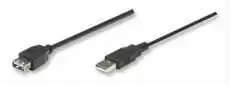 MANHATTAN USB 2.0 extension cable A-A, M/F, 3.0m, juodas 346511