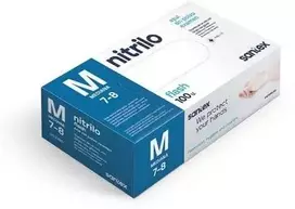 Santex Nitrile Flash Mėlyna pastorintos vienkartinės nitrilo pirštinės, mėlynos, 4.5g (100vnt.) - M - 1pak.x100vnt.