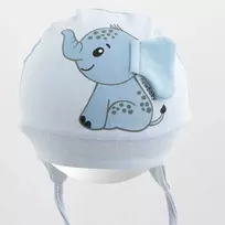 Medvilninė kūdikio kepurė New Baby Happy Elephant mėlyna, 68/74
