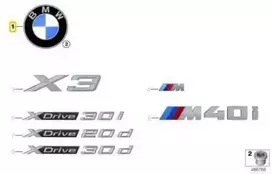 BMW X3 X5 X6 Emblema Originalus 51147499154