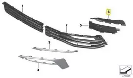 Bmw 5 G30 G31 Dešinysis Rūkas Lemputės Dangtelis Originalus 51117385270