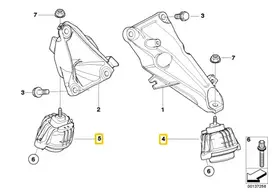 Bmw Variklio Priedas 5 E60 Lci 04 2006 12 2009 Originalus 22116777118