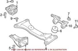 BMW Variklio Palaikymas Desine 1 F20 F21 F30 F31 F32 F33 F34 Originalus 22116787658