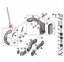 Bmw Reinluftrohr 5 F07 F10 F11 6 F06 F12 F13 13718508171 Originalus