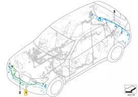 BMW X3 M F97 Priekinis Bamperio Kabeliu Rinkinys Originalus 61126991981