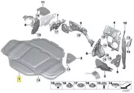Bmw G11 G12 Variklio Gaubto Izoliacijos 51487330652 Originalus