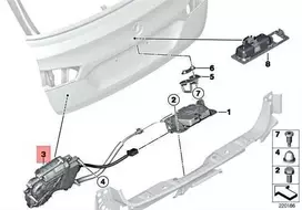 BMW 5 F11 Trunk Lid Power Lock Drive Originalus 51247330649