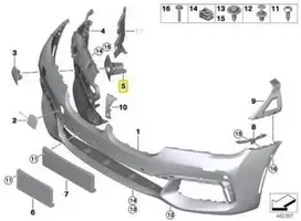 BMW Galvos Šviesos Valytuvo Dešinysis Laikiklis Originalus 51118061597